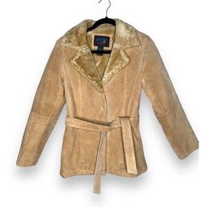 Pacific rose Vintage boho suede leather jacket coat Size Small